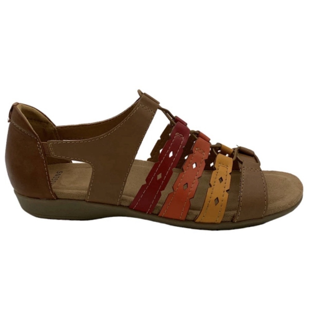 NWOB Earth Origins Leather‎ Gladiator Sandals Womens 9 Multicolor Blakely Alpaca